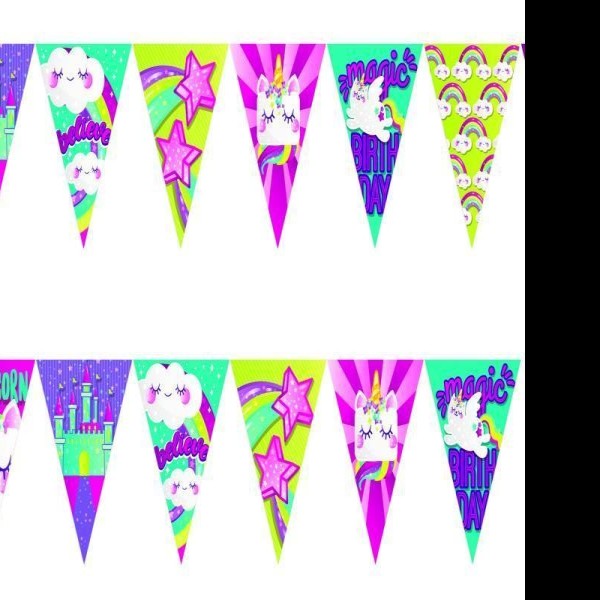 LETRERO BANDERIN UNICORNIO 1552 PADI BOLSA C1 PZA. C.25